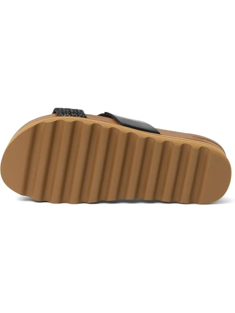 Womens Black Braid Arch Support Ultra Soft Cushion Footbed Platform Sandal Shoes